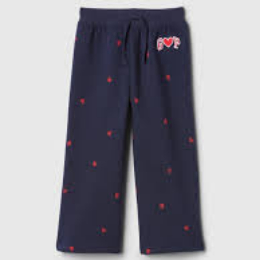Baby Gap Navy Blue sweats with hearts 5 NWT
